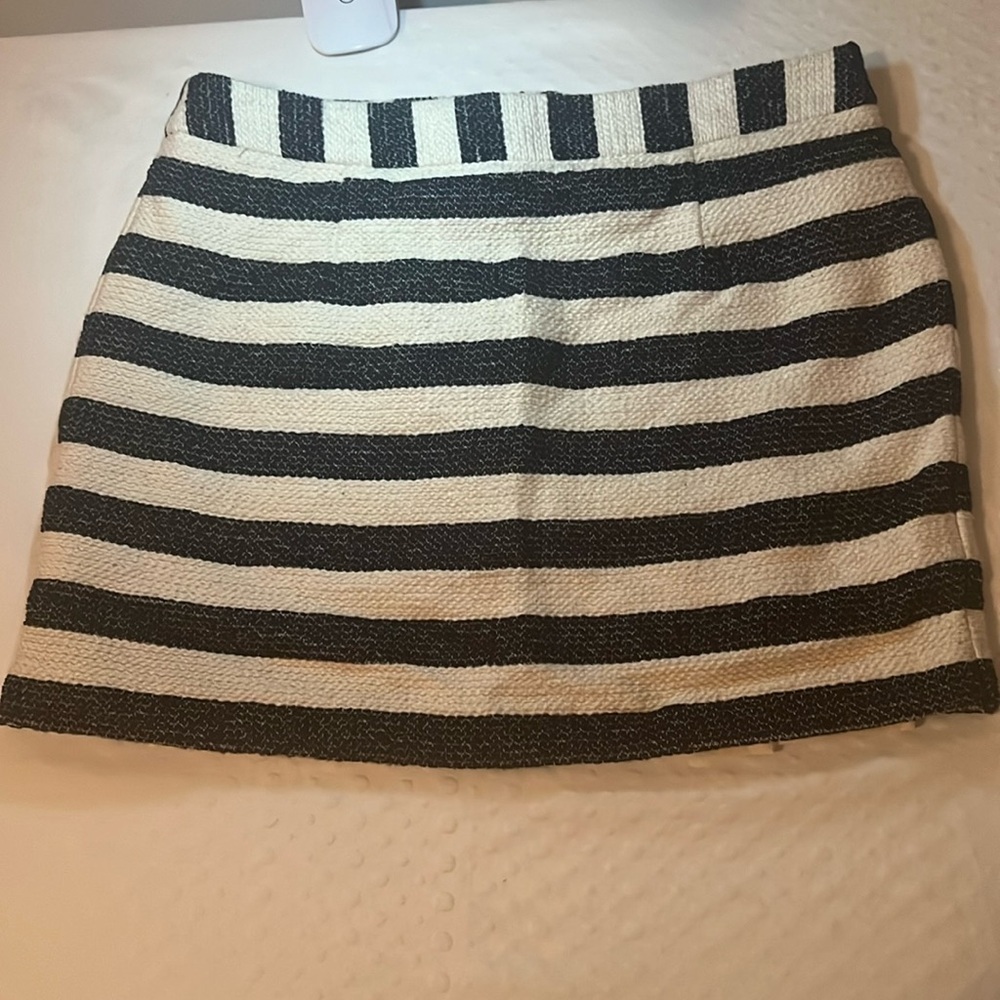 Forever 21 tweed skirt size M striped academia mini